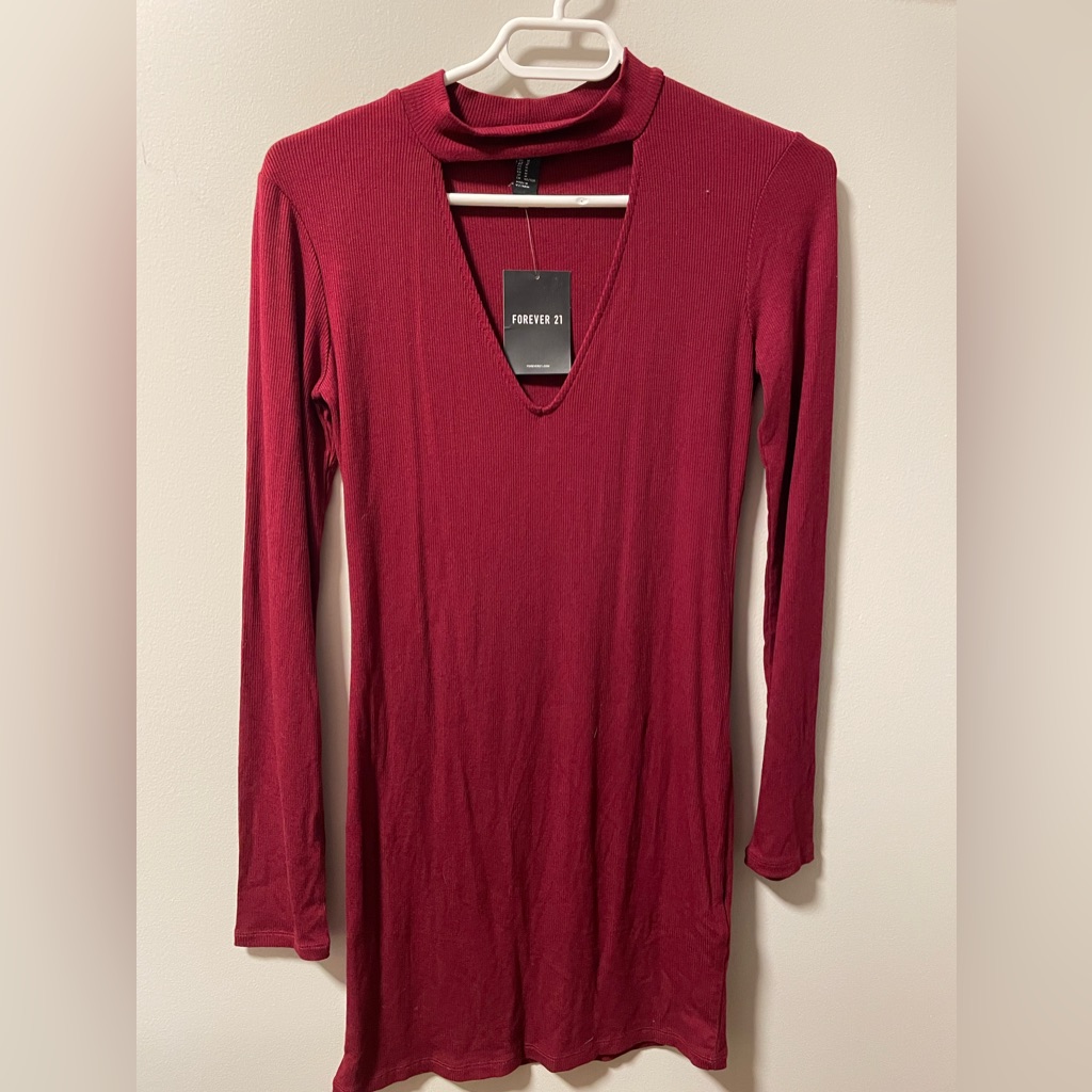 Brand New Ribbed Bodycon Long Sleeve Dress